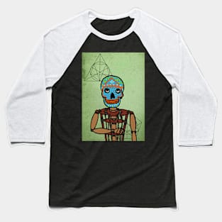 PuppetMask NFT with MexicanEye Color and PaintedSkin Color Baseball T-Shirt